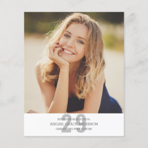 Papier Budget Moderne GRAD Photo Graduation Invitation