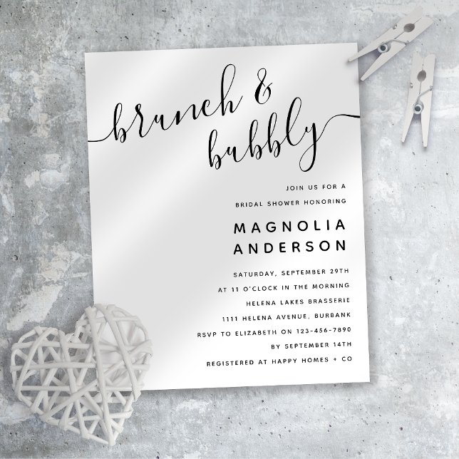 Papier Budget Moderne Invitation De Douche Nuptiale (Créateur téléchargé)