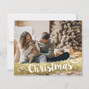 Papier Budget Moderne Joyeux Noël en Or