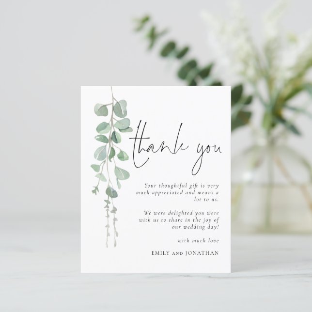 Papier Budget moderne Merci Eucalyptus (Debout devant)