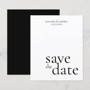 Papier BUDGET Moderne Minimaliste Économisez La Date Mari