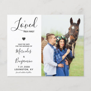 Papier Budget Moderne Photo Cheval Mariage Enregistrer La