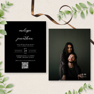 Papier BUDGET Moderne Photographie Noire Monogramme Code 