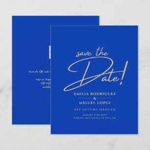 Papier Budget moderne Royal Blue Monochrome Mariage