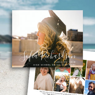 Papier BUDGET Moderne Script 8 Photo Simple Faire-part