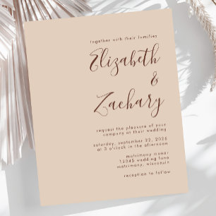 Papier Budget moderne Script Neutral Tones de la Terre Ma