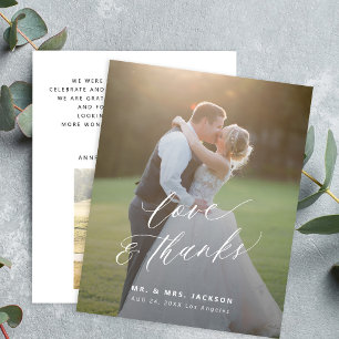 Papier Budget moderne simple photo mariage amour et remer
