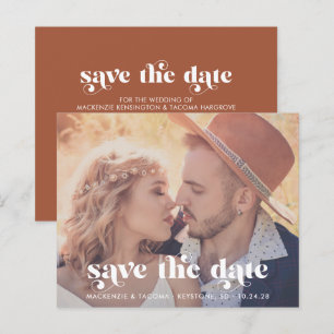 Papier Budget moderne tendance photo Enregistrer la date