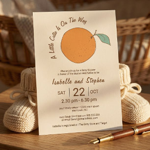 Papier Budget Moderne Un Baby shower Orange Un Peu Cutie