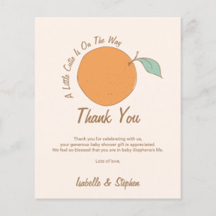 Papier Budget Moderne Un Baby shower Orange Un Peu Cutie
