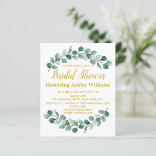 Papier Budget Moderne verdure Invitation à la douche nupt