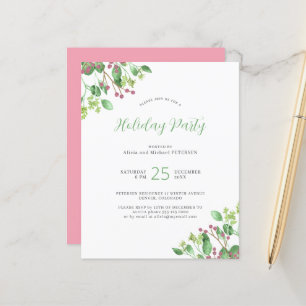 Papier Budget moderne verdure vacances invitation fête