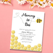 Budget Mommy to Bee mignon Baby shower Invitation