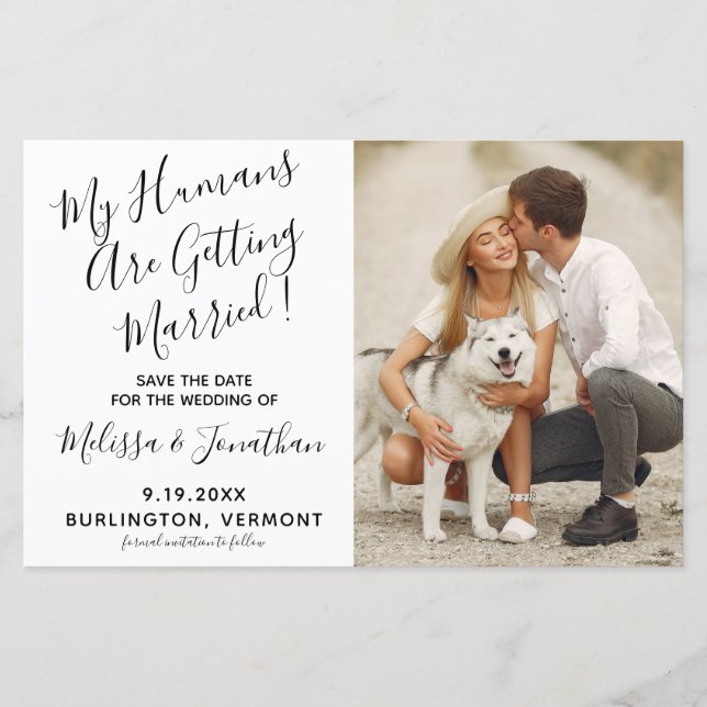 Papier Budget Mon Humain Se Marie Mariage De Chien (Devant)