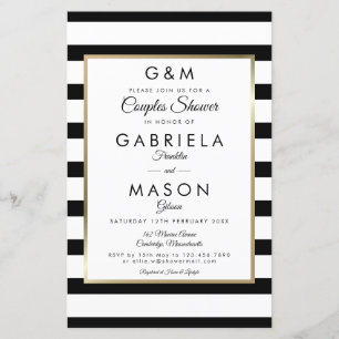 Papier Budget Monogramme Couples en bande Invitation de d