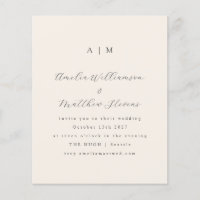 Budget Monogramme ivoire Faire-part de mariage min