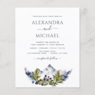 Papier Budget Mountain Rustic Photo Greenery Mariage