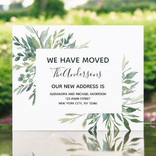 Papier Budget Moving Announcement Eucalyptus Greenery