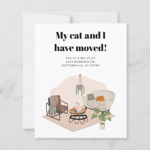 Papier Budget My Cat and I Moved Changement d'adresse Mov