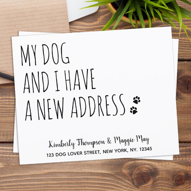 Papier Budget My Dog and I New Address Chien Moving (Créateur téléchargé)
