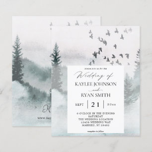 Papier Budget Nature Forêt & Oiseaux 2 Mariage