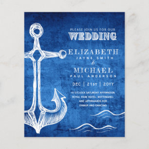 Papier BUDGET Nautique Voile Destination Mariage Invitati