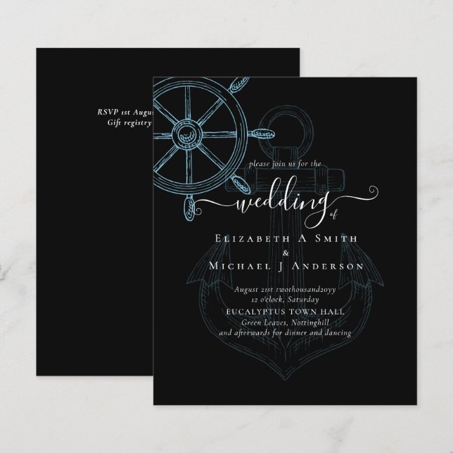 Papier BUDGET Navires nautiques Mariage de roues (Devant / Derrière)