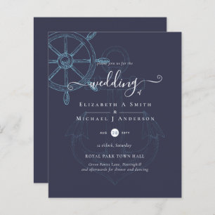 Papier BUDGET Navires nautiques Mariage de roues