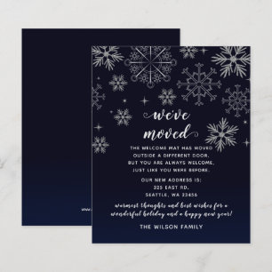 Papier Budget Navy Snowflakes Nous avons déplacé les Cart