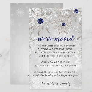 Papier Budget Navy Snowflakes Nous avons déplacé les Cart
