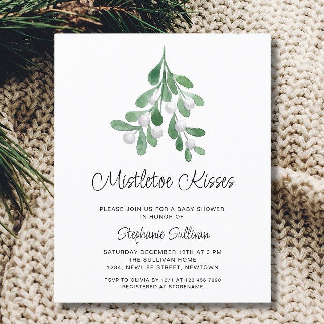 Papier Budget Noël Baby shower de vacances Invitation (Créateur téléchargé)