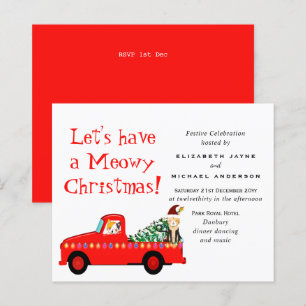 Papier Budget Noël Chats Vacances Camion Invitations