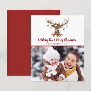 Papier Budget Noël Deer Ornamy Photo de vacances