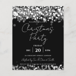 Papier Budget Noël Fête de l'argent Lumières Invitation
