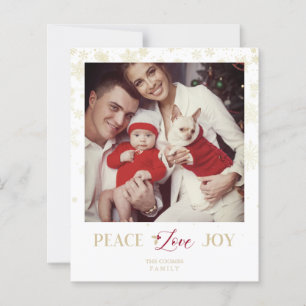 Papier Budget Noël Golden Snowflakes & Holly Photo