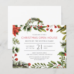 Papier Budget Noël Holiday Open House Invitation