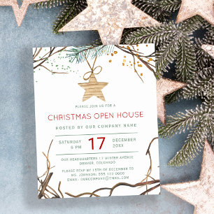Papier Budget Noël moderne ouverture maison invitation