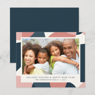 Papier Budget Noël Nouvel An Photo Pink Blue Card