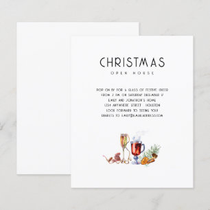Papier Budget Noël Open House Boissons Invitation