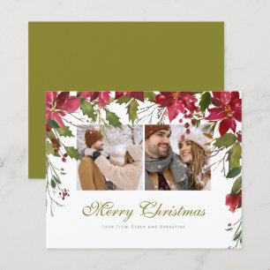 Papier BUDGET Noël Poinsettia Photo personnalisée