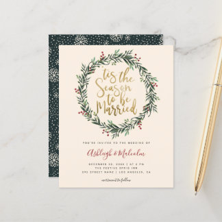 Papier Budget Noël Wreath Tis The Season Mariage