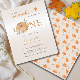 Papier Budget Notre petit Citrouille Automne 1er annivers
