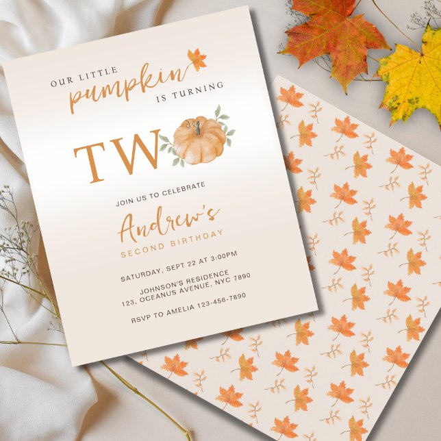 Papier Budget Notre Petit Citrouille Automne Deuxième 2e  (Créateur téléchargé)