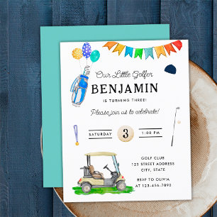 Papier Budget Notre Petit Golfeur Panier Bleu Golf Annive