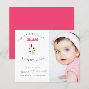 Papier Budget Notre petite fleur sauvage 1er anniversaire