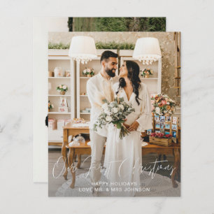 Papier Budget Notre premier Noël Vertical & H Deux Photo