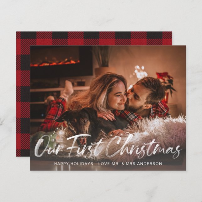 Papier Budget Notre première photo de chèque de Buffle de (Devant / Derrière)