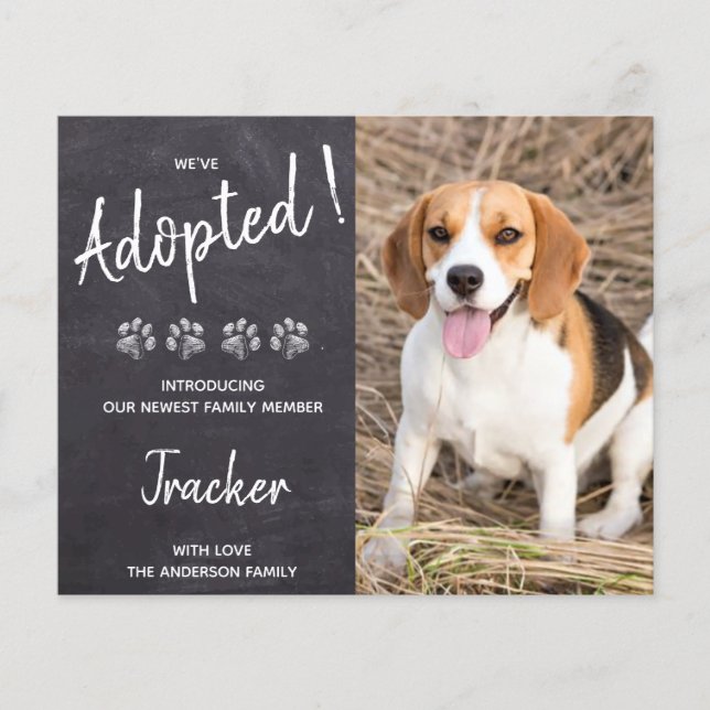 Papier Budget Nous avons adopté Secourt de chien Nouveau  (Devant)