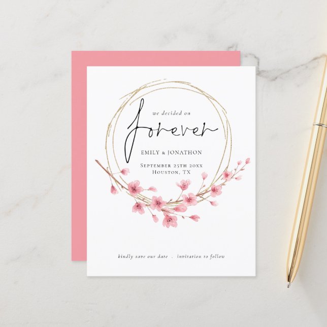 Papier Budget Nous avons décidé sur Forever Floral Enregi (Devant/Arrière en situation)