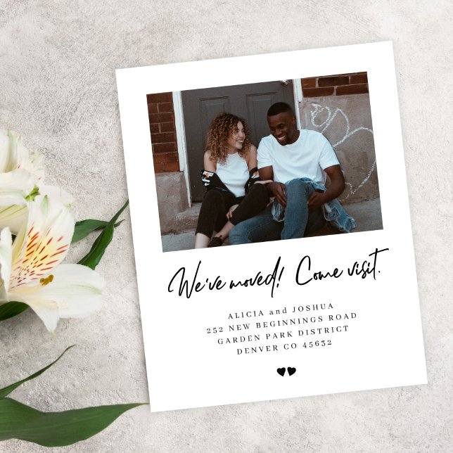 Papier Budget nous avons déplacé photo moderne faire-part (Créateur téléchargé)